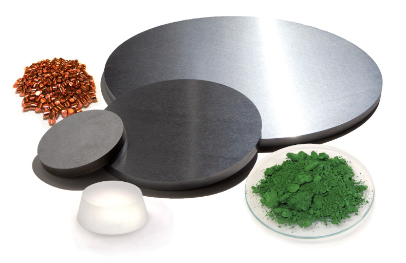 Cr targets, Cr2O3 powder, Cu pellets, SiO2 insert